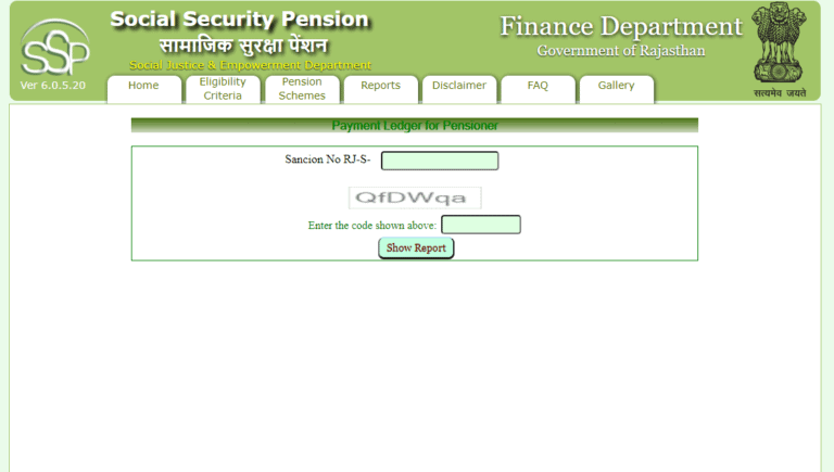 Pension Payment Register