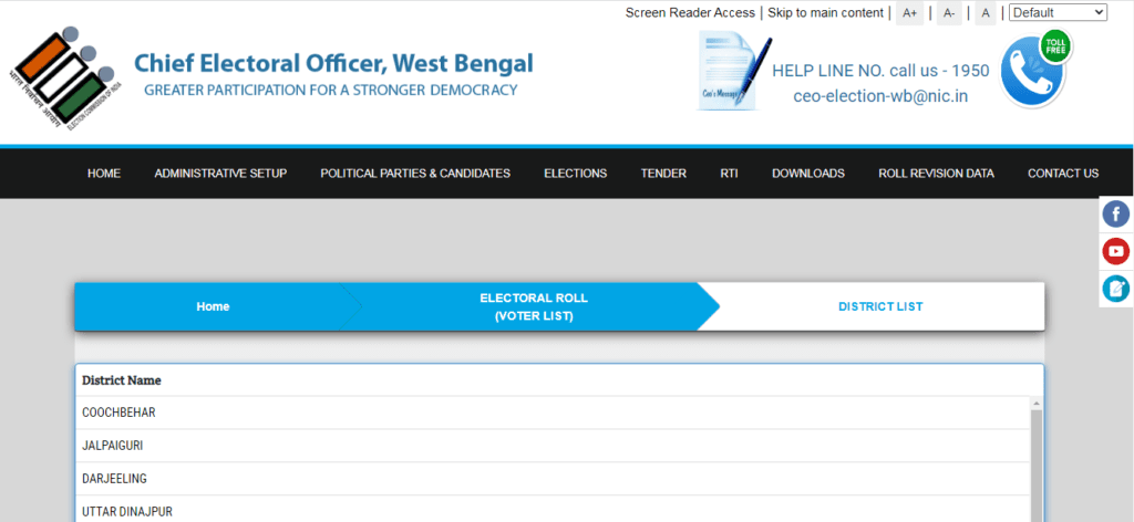 West Bengal Voter List 