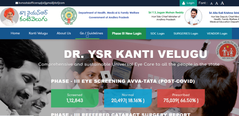 Procedure To Upload Data In YSR Kanti Velugu Scheme