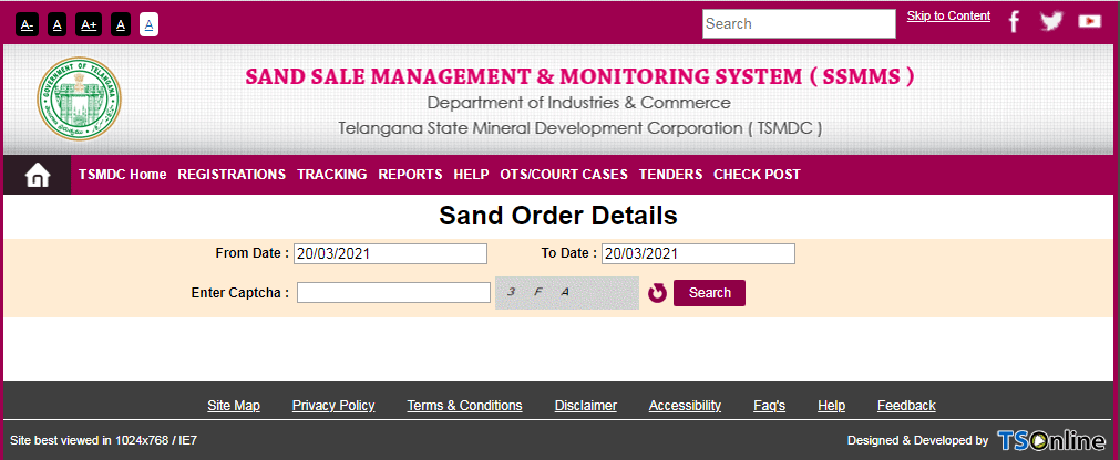 To View Sand Order Details