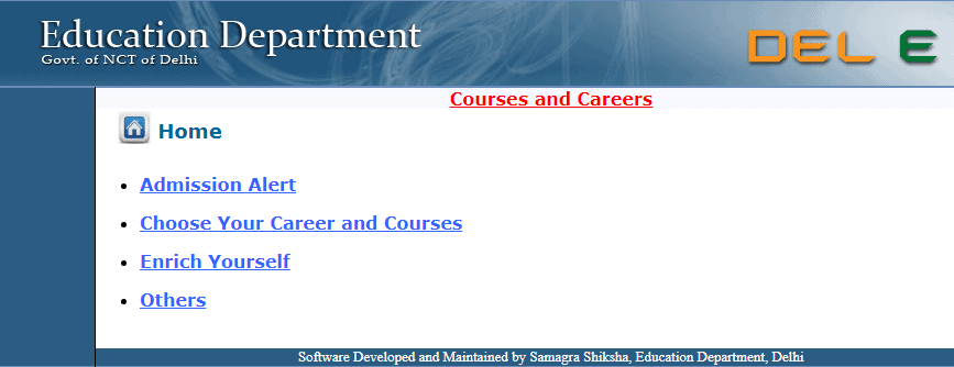 Process To View Courses And Career