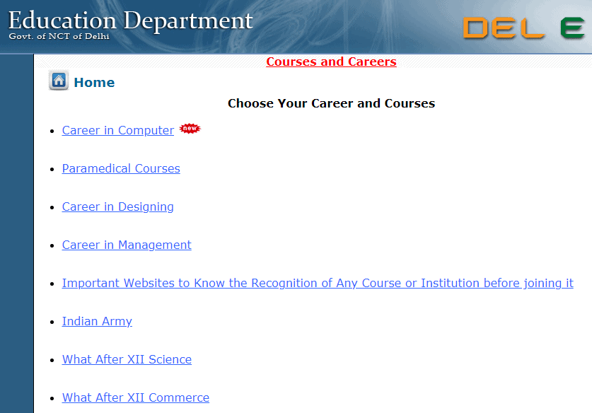 Process To View Courses And Career