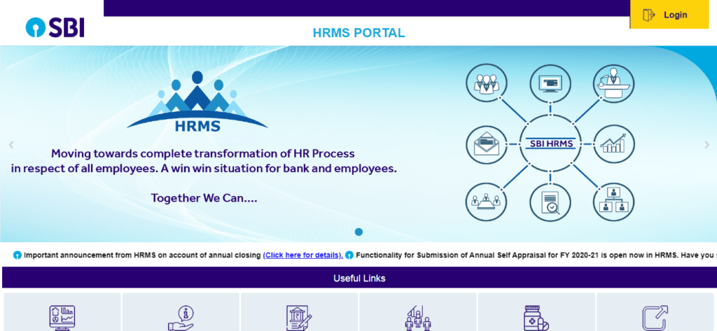 Process To Do Login In HRMS SBI Portal