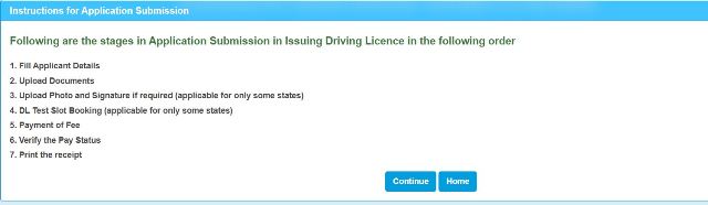 Application Procedure For Driving Licence