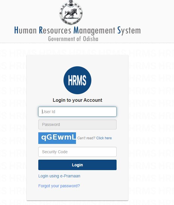 Odisha HRMS Payslip