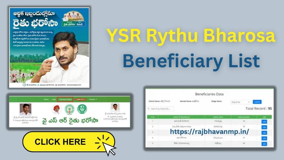 YSR Rythu Bharosa 2023, Beneficiary List and Payment Status