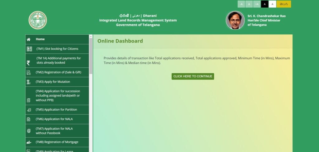 Dharani Telangana Online Dashboard