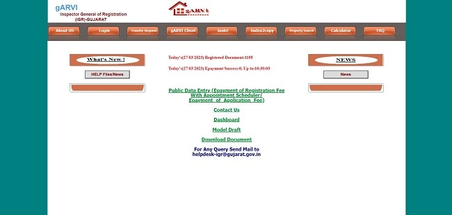 Gujarat Property Registration Official Website