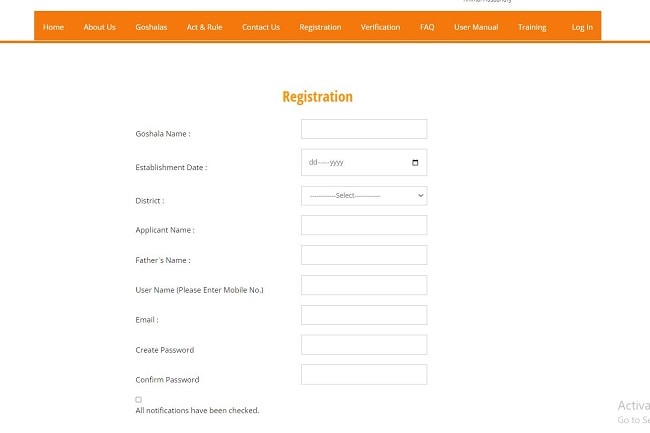 Online Registration Process