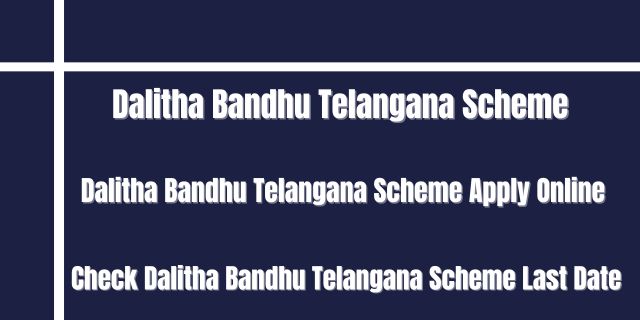 Dalitha Bandhu Telangana Scheme 
