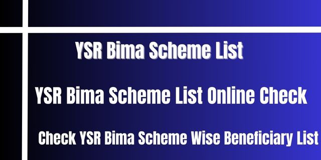 YSR Bima Scheme﻿ List 