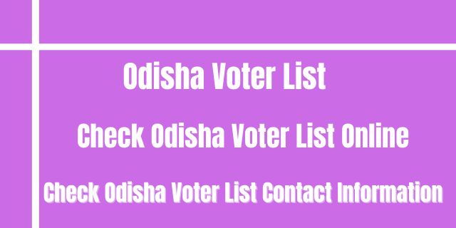 Odisha Voter List 
