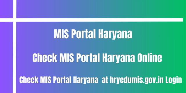 MIS Portal Haryana